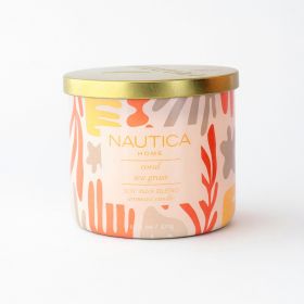 Nautica 14.5 oz Soy Wax Blend 3 Wick Candle - Coral Sea Grass