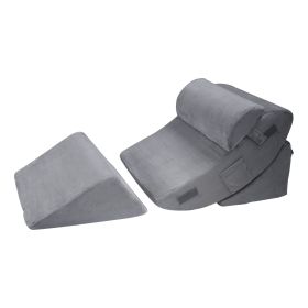 Wedge Pillow for Sleeping, 4 Pcs Adjustable Orthopedic Bed Wedge Set, Support Leg Neck Shoulder, Post Surgery Pillow for Back Pain, Acid Reflux