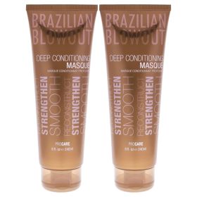 Acai Deep Conditioning Masque by Brazilian Blowout for Unisex - 8 oz Mask - Pack of 2