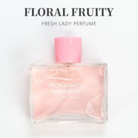 3.4fl Oz Women's Eau De Parfum - ROMANTIC MOMENT - Floral & Woody - With Rose, Chamomile, and Lemon - Medium Intensity Perfume