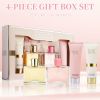 Women's Perfume & Body Lotion 4-Piece Gift Set | 2 Long-Lasting Fragrances, 3.4 oz Eau de Parfum & 4.1 oz Lotion | Ideal for Holidays, Dating