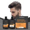 Men Curly Coily Hair Shampoo & Conditioner Set, Frizz Tamer Ultra Nourishing Hair Care Kit with Macadamia Shea Butter Coconut Oil