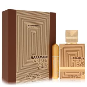 Al Haramain Amber Oud Gold Edition Extreme by Al Haramain Gift Set - 3.4 Pure Perfume Spray + 0.34 oz Refillable Spray