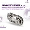 Premium Bike Chain Gear Spinner Fidget Toy - Smooth Stainless Steel Sprocket Design for Anxiety Relief, Focus