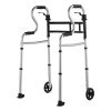 Folding Walker on Wheels, 3-in-1 Stand-Assist Folding Walkers with Adjustable Height and Width