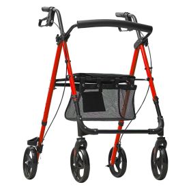 Rollator Walker for Seniors and Adult, Lightweight Aluminum Foldable Rolling Walker with Adjustable Seat and Handle