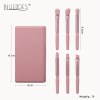 6pcs Pink mini makeup brush with Mirror - Portable eye brush set + 12PCS beginner makeup brush Set - Powder, Settings, eyeshadow, foundation brush