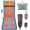 Full Body Electric Massage Mat with Heat Vibration Massage Pad Cushion Back Massage Mattress Chair Pad with Neck Massage Pillow with 10 Vibration Moto