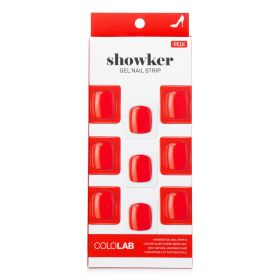 COLOLAB - Showker Gel Nail Strip # CPF504 Real Red 643289 1pcs