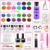 Acrylic Nail Kit, 24 Color Glitter Acrylic Powder Monomer Liquid Set