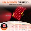 Red Light Therapy Belt for Waist, 660nm & 850nm Red Light Therapy Pad with Timer, 112 LEDs, 3-Level Vibration & 3 Intensities