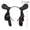 Han Chinese Clothing Wig Hairband Updo Hair Bun Headband Rabbit Ears Ancient Costume Wig Hair Bun Black Hair Extensions