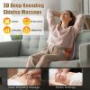 Shiatsu Back And Waist Massager With Heat Cordless Rechargeable Kneading Lower Back Massage Pillow Portable Lumbar Massager For Home Car Office GPCT54