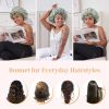 Silk Bonnet for Sleeping Women, Satin Hair Bonnet for Sleeping for Wavy Curly Natural Hair Women Men - Green