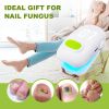 Nail Fungus Cleaning Light Device for Damaged Discolored Thickened Toenails, Nail Fungus Remover for Home Use (White)