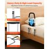 Bed Rail for Elderly, Bedside Assist Rails with PU Handrail, Adjustable Height Pipe Bedside Cane