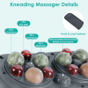 Stone Abdominal Massager - Dual Rotating Heads with 6 Red Lights, 5 Modes 3 Speeds 3 Heat Settings, 2500mAh Rechargeable