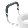 Raised Toilet Seat, 3.5" Height Raised, 300 lbs Weight Capacity, for Standard Round Toilet, Aluminum Handrail, with EVA Armrest Padding, for Elderly