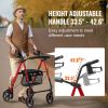 Rollator Walker for Seniors and Adult, Lightweight Aluminum Foldable Rolling Walker with Adjustable Seat and Handle
