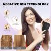 5 in 1 Hair Dryer Brush, Negative Ion Blow Dryer Brush Set for Hair Drying Straightening Curling Styling On Hair Care - 1200W - Black/Red