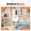 Commode Chair, Bedside Commode with Padded Seat and Arms, 7-Level Adjustable Height, 5.8L Removable Bucket, Easy to Assemble, 350 LBS Capacity