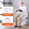 Raised Toilet Seat, 4" Height Raised, 300 lbs Weight Capacity, Universal Toilet Seat Riser, Screw Rod Locking, with Toilet Seat, for Elderly, Handicap
