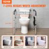 Toilet Safety Rail, 300 LBS Foldable Toilet Seat with Non-Slip Handles, Portable Versatile Toilet Handrails with Reinforced Aluminum Alloy Tube