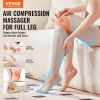 Full Leg Massager, Air Compression Leg Massager for Foot Calf Thigh Knee, 2 Knee Heating Levels, 3 Modes & 3 Intensities