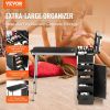 Professional Makeup Train Case Aluminum Cosmetic Case, Workbench With Supporting Legs, Rolling Makeup Case Extra Large Trolley Makeup Travel Organizer