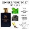 3.4 Fl Oz Men's Eau De Toilette Spray - A Aromatic Fougere Fragrance For Men- With Mint, Green Apple And Lemon - Medium Intensity Perfume