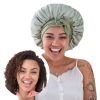 Silk Bonnet for Sleeping Women, Satin Hair Bonnet for Sleeping for Wavy Curly Natural Hair Women Men - Green