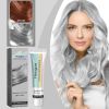 Fashion Silver Hair Dye Cream, Permanent Hair Color Pigment for DIY At-Home Hair Coloring, Rich Color Payoff Hair Dye
