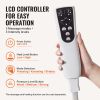 Full Leg Massager, Air Compression Leg Massager for Foot Calf Thigh Knee, 2 Knee Heating Levels, 3 Modes & 3 Intensities