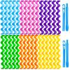 30 Pcs Heatless Hair Curlers Wave Curls Styling Kit with 2 Pcs Styling Hooks, No Heat Hair Curlers for Women Girls (6 Colors, 30 cm/11.81 inch)