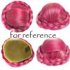 Braided Pink Hair Bun Hair Piece Updo Braided Hairpiece Hair Clip Women Girls Wig Party Wedding Dancing Hairdos