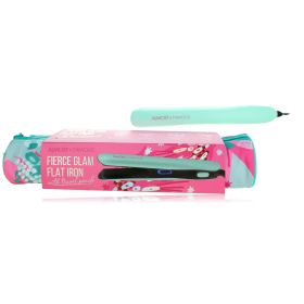 Fierce Glam by Almost Famous, Flat Iron With Travel Pouch -Turquoise