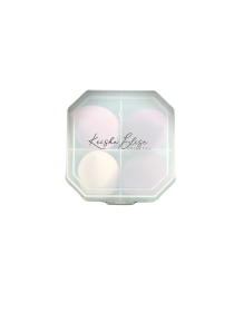 4-Piece Makeup Sponge Set with Travel Case (Color: Pink set)