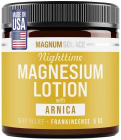 Nighttime Magnesium Lotion with Arnica by Magnum Solace (Option: 5 oz Lotion - Frankincense)