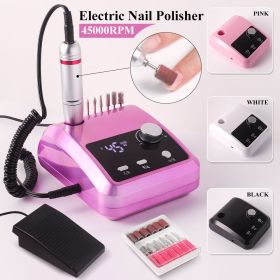 New 45000RPM Nail Drill Machine Cutters Professional Electric Nails Sander File for Gel Nails Polishing For Home Manicure Salon (Color: Purple)