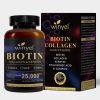 Biotin | Collagen | Hyaluronic Acid | Keratin - Support Normal Hair Growth Cycle - Skin & Nails - 25000mcg Vitamins B1, B2, B3