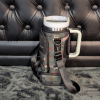 40 oz Insulated Tumbler with Handle, Straw & Trucker Camo Sleeve â€“ Leakproof Stainless Steel Travel Cup