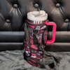 40 oz Insulated Tumbler with Handle, Straw & Trucker Camo Sleeve â€“ Leakproof Stainless Steel Travel Cup