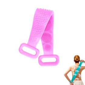 Scrubber Belt W/Massage Dots for Shower Exfoliating Foaming Wash (Color: Purple, Type: Bathing Supplies)