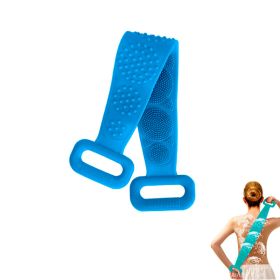 Scrubber Belt W/Massage Dots for Shower Exfoliating Foaming Wash (Color: Blue, Type: Bathing Supplies)