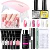 Limegirl Manicure Set 15ml Quick Extension Gel Kit 6W LED Lamp White Clear Pink Hard Gel Semi Permanent For Nails Tool Kit