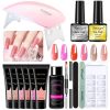 Limegirl Manicure Set 15ml Quick Extension Gel Kit 6W LED Lamp White Clear Pink Hard Gel Semi Permanent For Nails Tool Kit