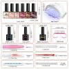 LIMEGIRL Gel Nail Polish Set 6 Color Set with UV Nail Light and Nail Tools, Soaking Nail Set, for Beginners DIY Nail Set